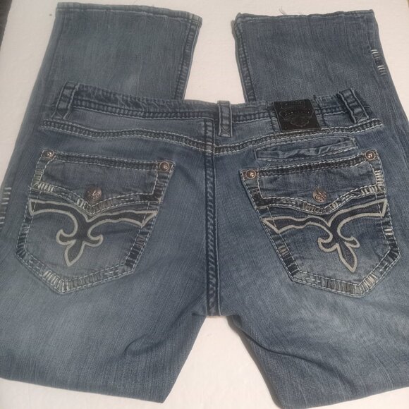 Rock Revival Men's Ewald Regular Fit Boot Stretch Jeans 38 - Picture 3 of 9